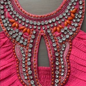 Bebe rhinestone halter top